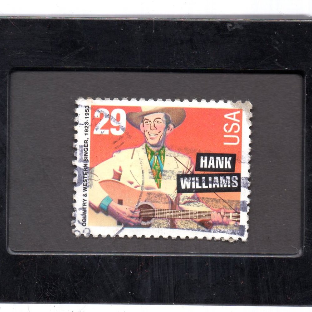 Framed Stamp Art - Hank Williams